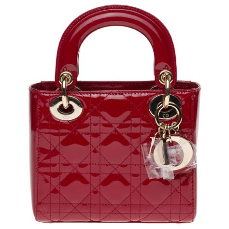 dior red bags|Dior cherry red leather bag.